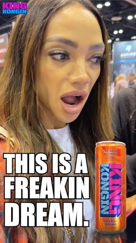 King Kongin Peach Mango Sugar Free, Zero Calorie Energy Drinks | 200mg of Natural Caffeine Pre Workout Performance with Energy & Focus & No Artificial thumbnail