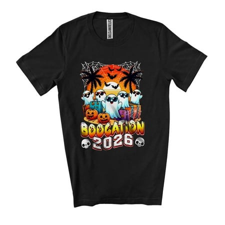 Boocation 2026; Adorable Halloween Summer Vacation Boo Ghost Beach; Family Group Unisex T-Shirt