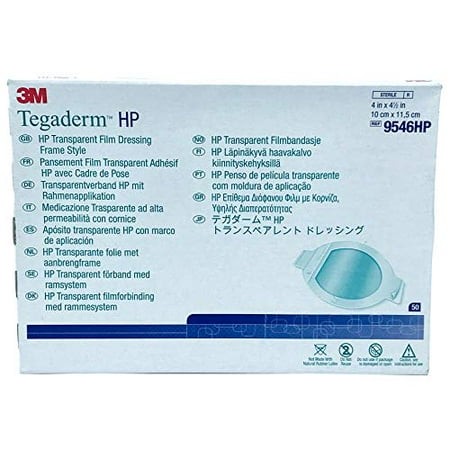 6544713 Pt# 9546 Dressing Tegaderm Oval 4X4-1/2  Film Transparent Adh 50/Bx Made by Medical Products
