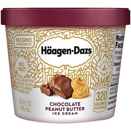 Haagen Dazs  Ice Cream  3.6 Oz. Cup (12 Count) (Chocolate Peanut Butter)