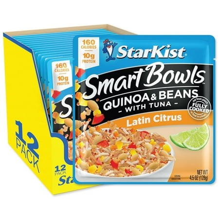 StarKist Smart Bowls Latin Citrus  4.5 KKS1 Oz Pouch (Pack of 12) - Features Quinoa & Beans with Wild Caught Tuna