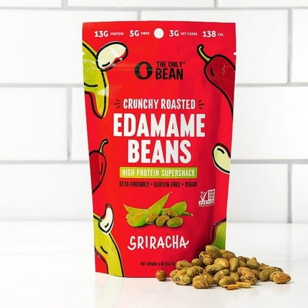 (Pack of 6)  the Only Bean Sriracha Crunchy Roasted Edamame Beans  4 Oz