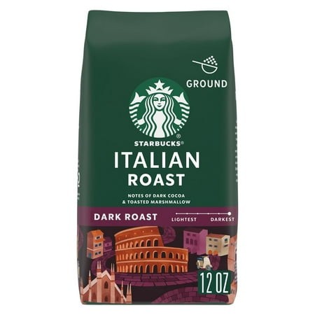 2X - Starbucks Dark Roast Ground Coffee - Italian Roast - 100% Arabica - 1 Bag (12 Oz.)