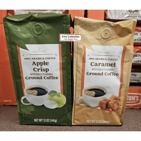 Barissimo Apple Crisp & Caramel Light Roast Ground Coffee 12oz 340g (2 Bags)