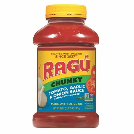 Ragu Chunky Tomato Pasta Sauce  with Garlic  Olive Oil and Onion  45 Oz (Pack of 6)