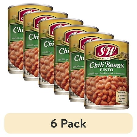 (6 Pack) S&W Pinto Chili Beans 15.5 Oz. Can