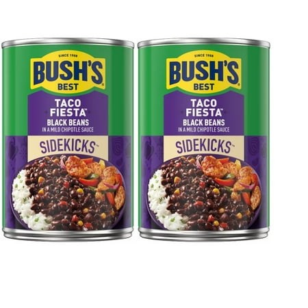Bush S Sidekicks Taco Fiesta Black Beans - 15.1oz Pack of 2