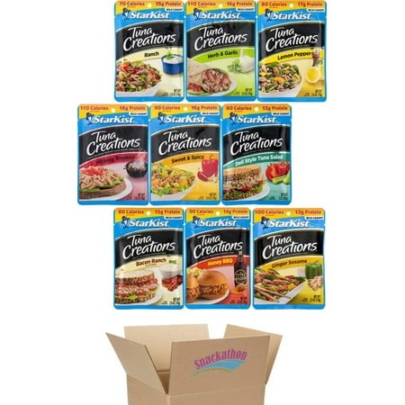Starkist Tuna Creations Variety Pack  2.6-Ounce Pouch  9 Flavors  1 Pouch of Each Flavor  9 Pouches Total
