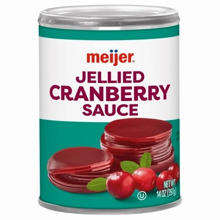 Pack of 4 Meijer Canned Cranberry Sauce Jellied 14 Oz