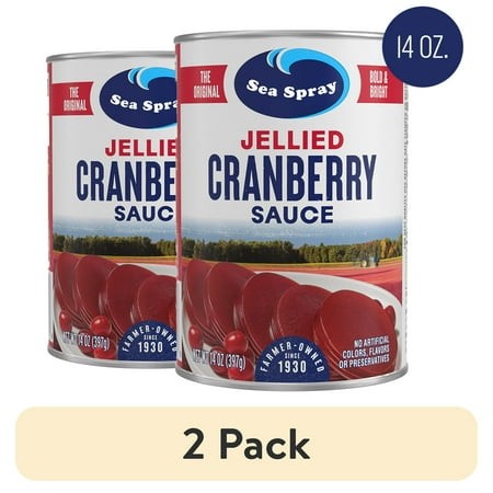 Jellied Cranberry Sauce  Canned Side Dish  14 Oz Can (2 Pack)