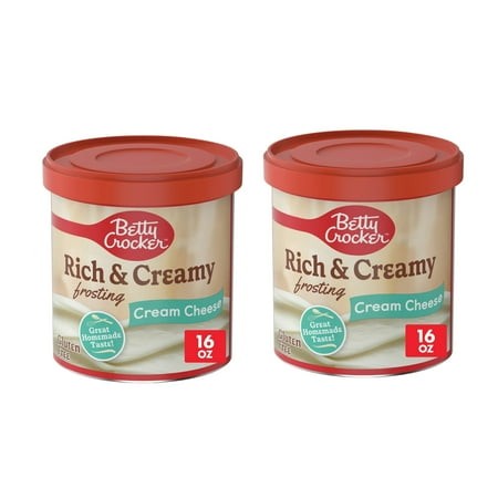 ( 2 Pack ) Betty Crocker Rich & Creamy Cream Cheese Flavored Frosting  Gluten Free Frosting  16 Oz