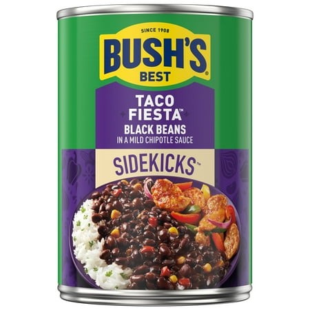 2 Pack - Bush S Best Sidekicks Taco Fiesta Black Beans - 15.1 Oz Packaging May Vary