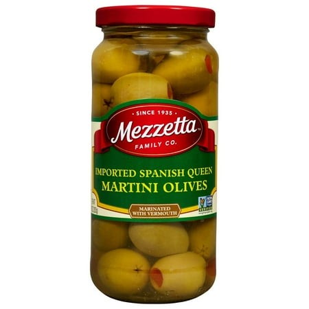 Mezzetta Imported Spanish Queen Martini Olives Marinated with Dry Vermouth - 10 Oz Packaging May Vary