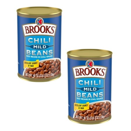 ( 2 Pack ) Brooks Chili Beans  Canned Red Beans in Chili Sauce  Mild Flavor  40 Oz