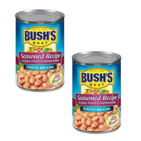 ( 2 Pack ) Bush S Best Seasoned Recipe Pinto Beans 16 Oz. Can