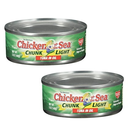 ( 2 Pack ) Chicken of the Sea Chunk Light Tuna in Oil 5 Oz