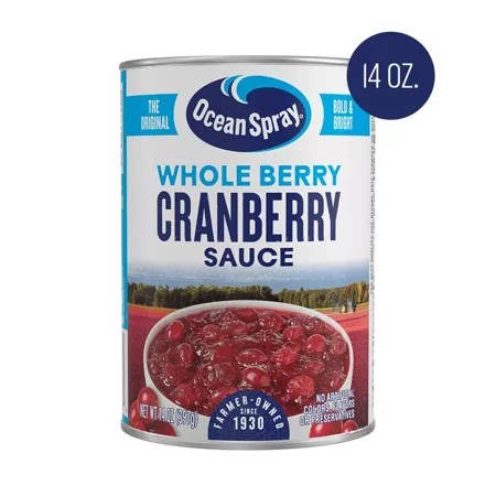 Ocean Spray Whole Berry Cranberry Sauce 14oz (Pack of 6)