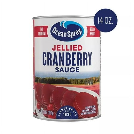 Ocean Spray Jellied Cranberry Sauce 14oz (Pack of 6)