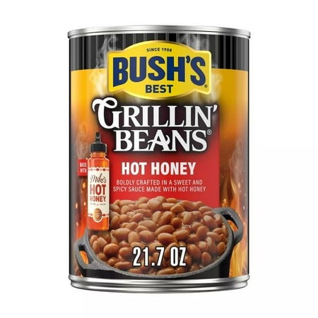 Bush S Grillin  Hot Honey Baked Bean 21.7oz (Pack of 2)