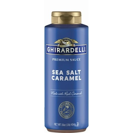 Ghirardelli Chocolate Company Sea OKA4 Salt Caramel Sauce Squeeze Bottle  16 Oz (Pack of 1)