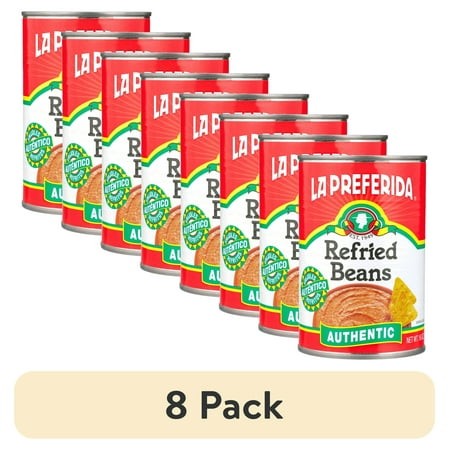 (8 Pack) La Preferida Refried Beans  16 Oz  Can