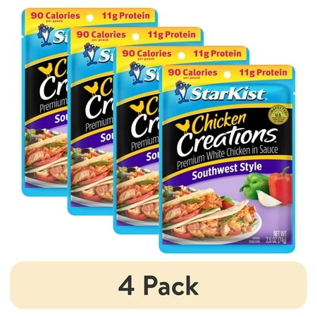 (4 Pack) StarKist Chicken Creations  Southwest Style  2.6 Oz Pouch