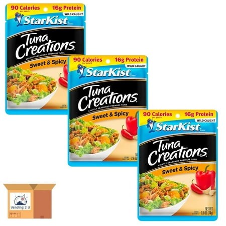 ( 3 Pack ) StarKist Tuna Creations Sweet & Spicy  2.6 Oz Pouch  16G of Protein