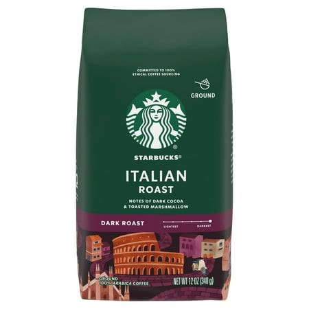 2 Pack - Starbucks Italian Roast Dark Ground Coffee 12 Oz Package May Vary