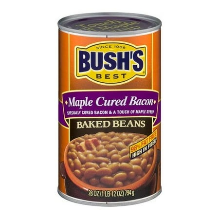 Bush S Best Maple Cured Bacon Baked Beans 28 Oz (Pack of 24)