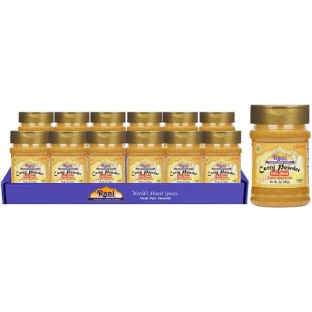 Rani Curry Powder Hot (11-Spice Authentic Indian Blend) 3oz (85g) PET Jar  Pack of 12 ~ All Natural | Salt-Free | Vegan | No Colors | Gluten Friendly 
