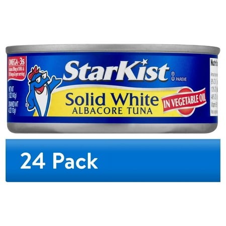 (24 Pack) Starkist Solid White Albacore Tuna in Oil  5 Oz Can