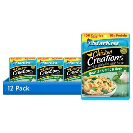 (12 Pack) StarKist Chicken Creations  Garlic and Herb  2.6 Oz Pouch