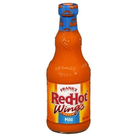 ( 2 Pack ) Frank S RedHot Red Hot Mild Wings Sauce  12 Fl Oz