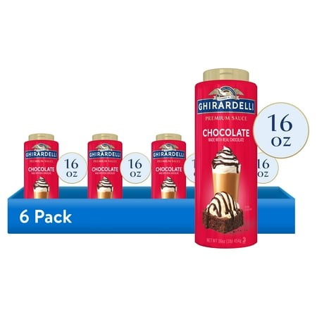 (6 Pack) GHIRARDELLI Premium Chocolate Sauce  16 Oz Bottle