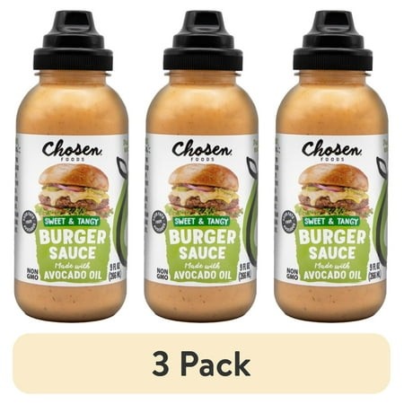 (3 Pack) Chosen Foods Burger Sauce Made with 100% Pure Avocado Oil 9 Fl Oz