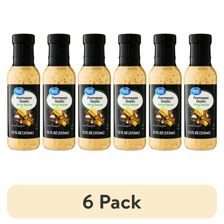 (6 Pack) Great Value Parmesan Garlic Wing Sauce  12 Fl Oz