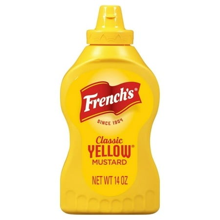 French S No Artificial Flavors Kosher Classic Yellow Mustard 14 Oz Bottle (Pack of 2)