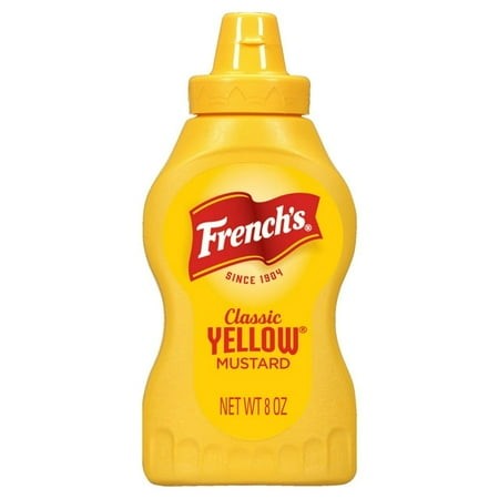 French S No Artificial Flavors Gluten Free Classic Yellow Mustard 8 Oz Bottle (Pack of 2)