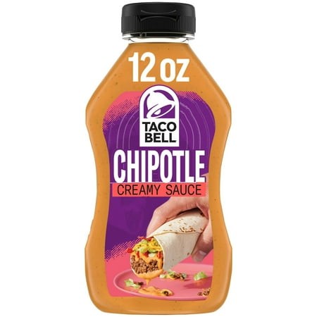 Taco Bell Creamy Chipotle Sauce 12 Fl Oz Bottle (Pack of 6)
