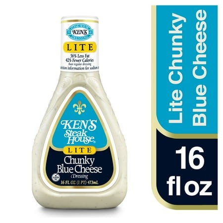 ( 2 Pack ) Ken S Steak House Lite Chunky Blue Cheese Dressing - 16 Fl Oz
