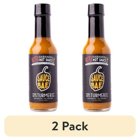(2 Pack) Sauce Bae - Hotter Habanero Hot Sauce  5 Fl Oz