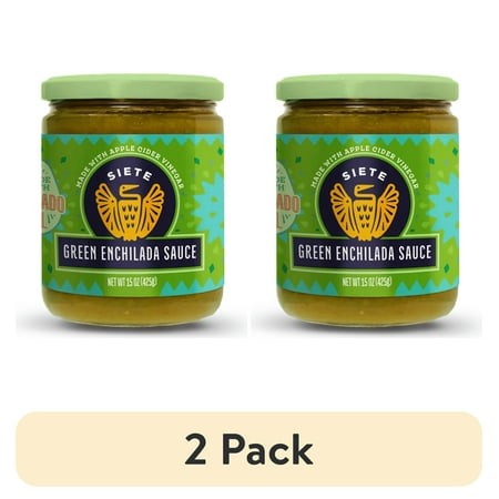 (2 Pack) Siete Family Foods Gluten Free Green Enchilada Sauce  15 Oz