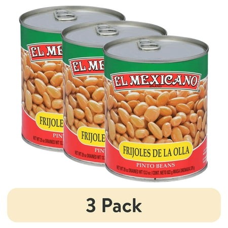 (3 Pack) El Mexicano Pinto Beans  Mexican Style  29 Oz Can