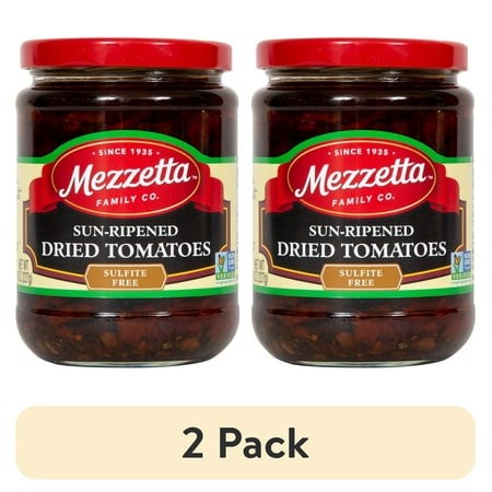 (2 Pack) Mezzetta Sun-Ripened Dried Tomatoes Sulfite Free  8 Oz Jar