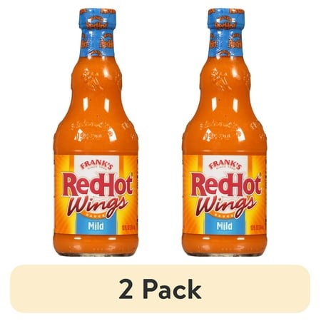 (2 Pack) Frank S RedHot Kosher Mild Wings Hot Sauce  12.0 Fl Oz Bottle