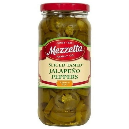 Pack of 6  Mezzetta Sliced Tamed Medium Heat Jalapeño Peppers  16 Oz