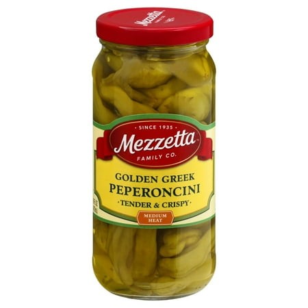 Mezzetta Golden Greek Peperoncini Medium Heat Peppers - 16 Oz (Packaging May Vary)