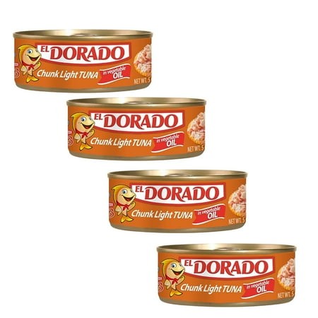 ( 4 Pack ) El Dorado Light Tuna in Oil  Easy Open  5 Oz Cans