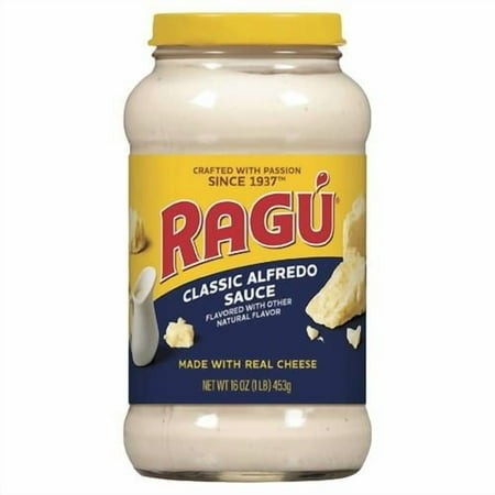 Ragu Classic Alfredo Sauce  Creamy Sauce Made with Real Cheese with Italian-Inspired Flavor  16 Oz - Pack of 2