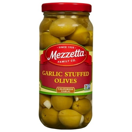 Pack of 2 Mezzetta Garlic Stuffed Green Olives  10 Oz (Package May Vary)